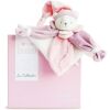 Doudou Dárková sada - plyšový muchláček růžový medvídek 24 cm