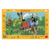 Dino Papírové puzzle Krtek a lokomotiva15 dílků