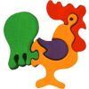 Fauna Dřevěné vkládací puzzle z masivu malý kohout