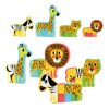Vilac Dřevěné puzzle Veselé safari