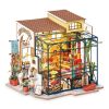 RoboTime 3D dřevěná skládačka Miniatura domečku Květinářství