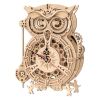 RoboTime 3D dřevěná mechanická skládačka Soví hodiny