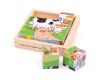 Bigjigs Toys Obrázkové kostky kubusy Zvířátka 9 kostek