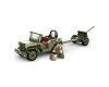 Sluban Army WW2 M38-B0853 Spojenecký džíp a protiletadlové dělo