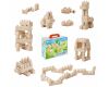 Walachia Dřevěná skládací stavebnice Construct easy 46 dílů