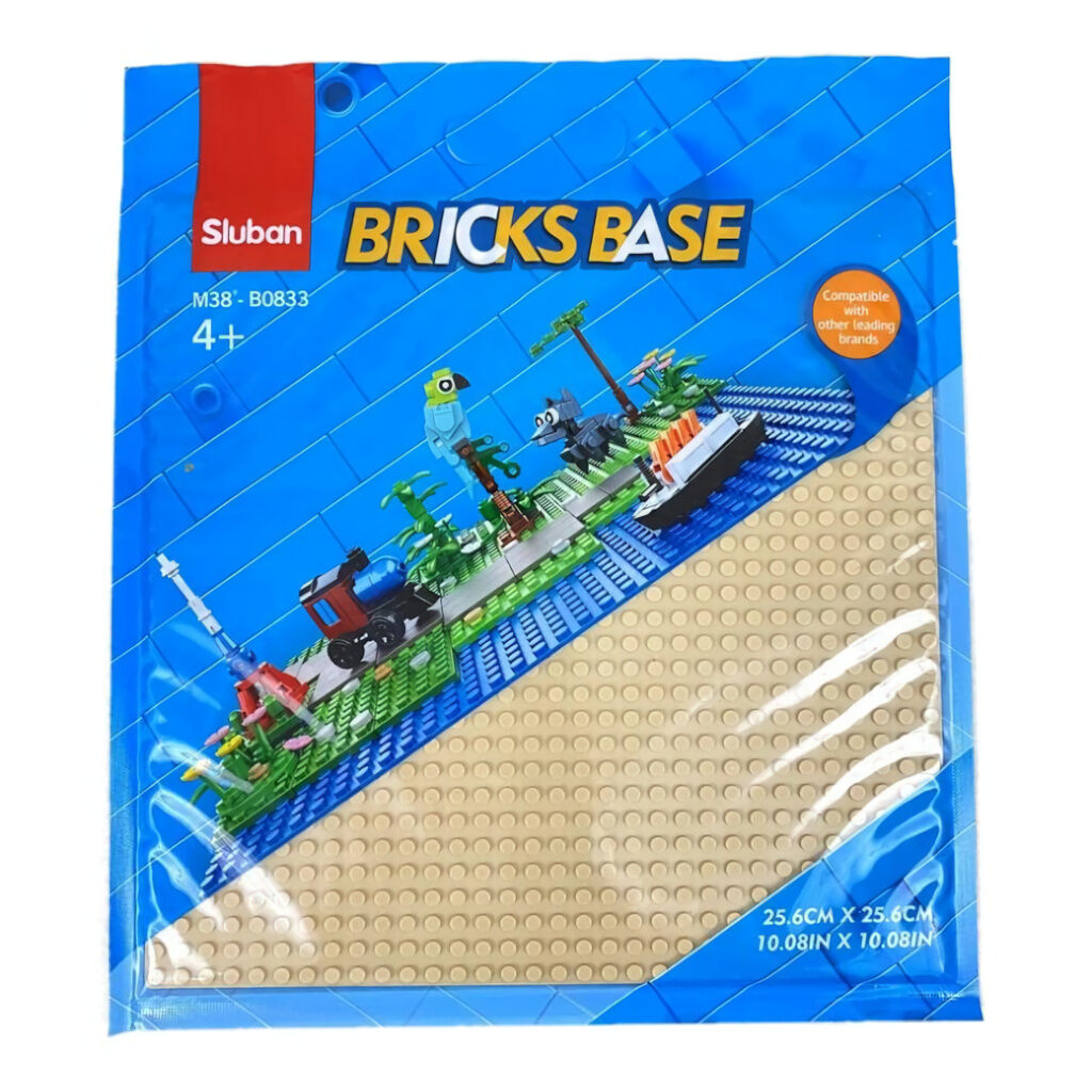 Placa Base De Construcción Sluban M38-B0832 – 16x16 Cm En Color Azul, Compatible Con Bloques De Otras Marcas