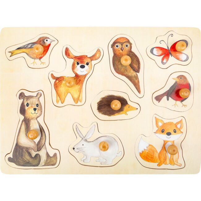Levně small foot Dřevěné puzzle Lesní zvířátka
