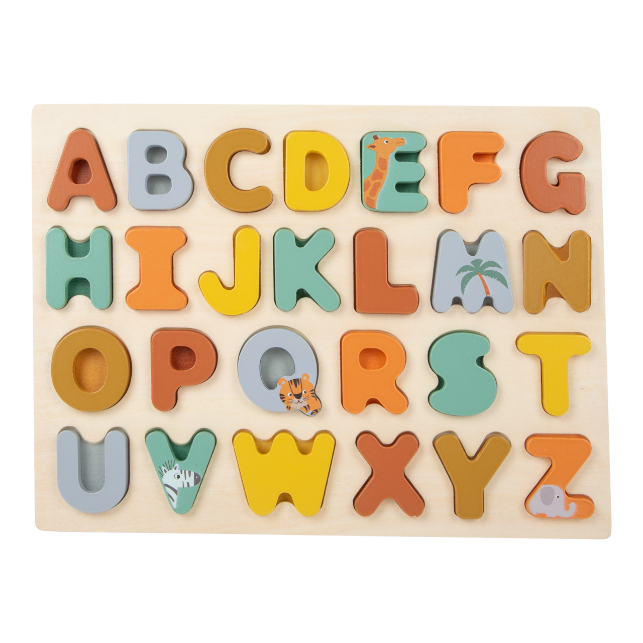 Levně small foot Vkládací puzzle Safari abeceda