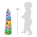 small foot Věž z kostek s dřevěnými zvířátky