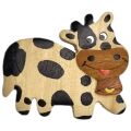 2Kids Toys Dřevěná magnetka velká Kráva