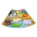 2Kids Toys Dřevěné puzzle Kruh propojitelné 6 v 1