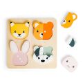 Bigjigs Toys Vkládací puzzle počítání Zvířátka
