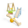 Bigjigs Toys Dřevěný nábytek do domečku pro panenky Venkovní hřiště