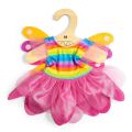 Bigjigs Toys Duhové šaty víly s křídly pro panenku 34 cm