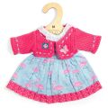 Bigjigs Toys Šaty s plameňáky a růžovým svetříkem pro panenku 34 cm