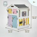 BusyKids Activity board Domeček pastelově bílý