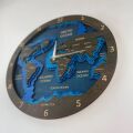 BusyKids Nástěnné hodiny Mapa světa tmavé
