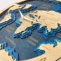 BusyKids Nástěnné hodiny Mapa světa světlé