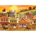 Brain Tree Puzzle Westernové městečko 1000 dílků - poškozený obal