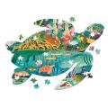 Mudpuppy Puzzle Mokřady ve tvaru želvy 300 dílků