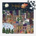 Galison Fóliové puzzle Joy Laforme Vánoční městečko Presentville 500 dílků