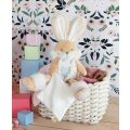 Doudou Dárková sada - plyšový zajíček s dečkou 31 cm béžový