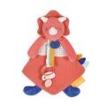 Doudou Dárková sada - Hračka s úchytem na dudlík dinosaurus růžový 23 cm