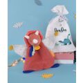 Doudou Dárková sada - Hračka s úchytem na dudlík dinosaurus růžový 23 cm