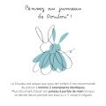 Doudou Dárková sada - Plyšový Ecru králiček s růžovou dečkou z  BIO bavlny 22 cm
