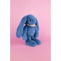 Doudou Plyšový králíček s šátkem modrý 35 cm