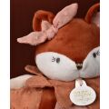 Doudou Plyšový maňásek liška Mina růžová 25 cm