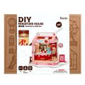 RoboTime 3D dřevěná skládačka Miniatura domečku Mléčný bar Strawberry