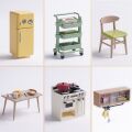 RoboTime 3D dřevěná skládačka Miniatura domečku Kuchyňka Happy Meals