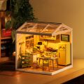 RoboTime 3D dřevěná skládačka Miniatura domečku Kuchyňka Happy Meals