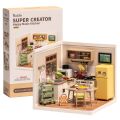 RoboTime 3D dřevěná skládačka Miniatura domečku Kuchyňka Happy Meals