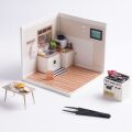 RoboTime 3D dřevěná skládačka Miniatura domečku Kuchyňka Happy Meals