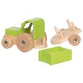 Goki Dřevěný Traktor s přívěsem
