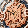 RoboTime 3D dřevěná mechanická skládačka Nástěnné hodiny