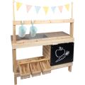small foot Dřevěná venkovní kuchyňka a stánek 2 v 1