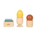 small foot Montessori třídicí hra s kuličkou, kostkou a vajíčkem