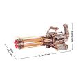 RoboTime 3D dřevěná mechanická skládačka Rotační kulomet