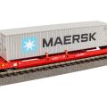 Piko Kontejnerový vagón T3000e s 1 návěsem PNO a 1 40' kontejnerem Maersk - 24619