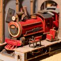 RoboTime 3D skládačka Zarážka na knihy Miniatura domečku Kouzelné nádraží - poškozený obal