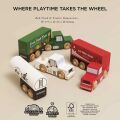 Le Toy Van Set dřevěných nákladních aut s přívěsy