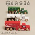 Le Toy Van Set dřevěných nákladních aut s přívěsy