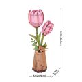 RoboTime 3D dřevěná skládačka Růžový tulipán