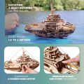 Ugears 3D dřevěné mechanické puzzle Remorkér