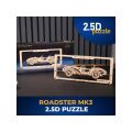 Ugears 2,5D dřevěné mechanické puzzle Roadster MK3