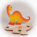 Dřevěné magnetky - Brontosaurus