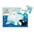 Mudpuppy Puzzle v taštičce Lední přátelé 12 dílků
